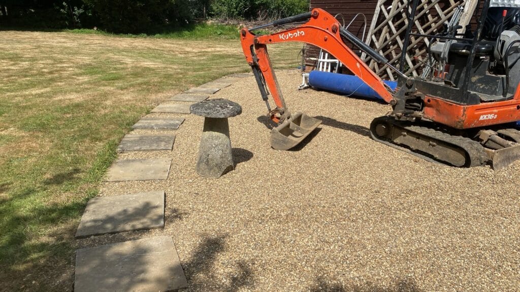 Digger at Hudnall Job